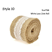 Load image into Gallery viewer, Natural Burlap Ribbon